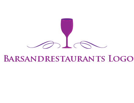 goblet with ribbons logo
