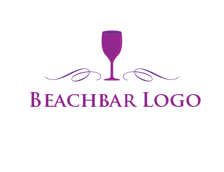 goblet with ribbons logo