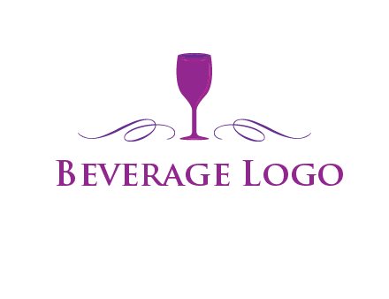 goblet with ribbons logo