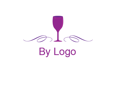 goblet with ribbons logo