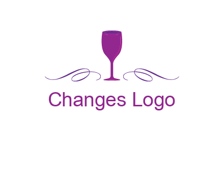 goblet with ribbons logo
