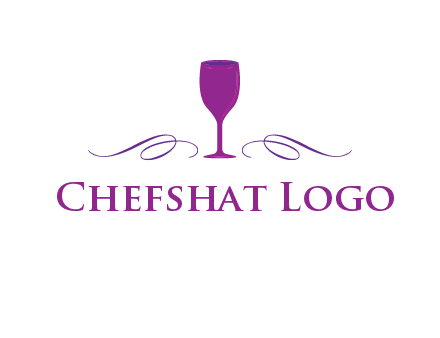 goblet with ribbons logo