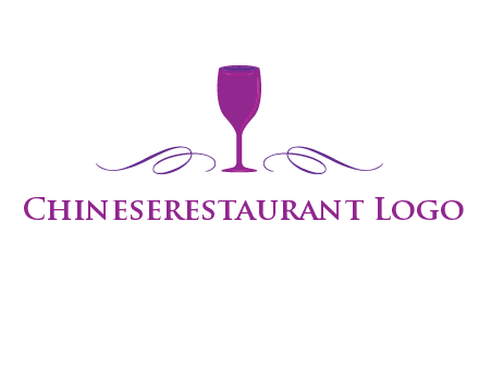 goblet with ribbons logo