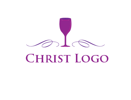 goblet with ribbons logo