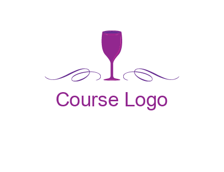 goblet with ribbons logo