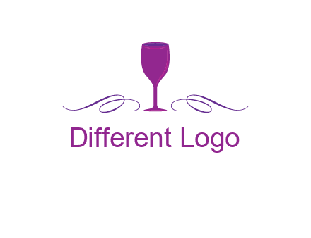 goblet with ribbons logo
