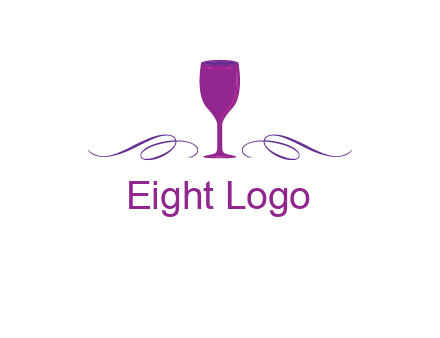 goblet with ribbons logo