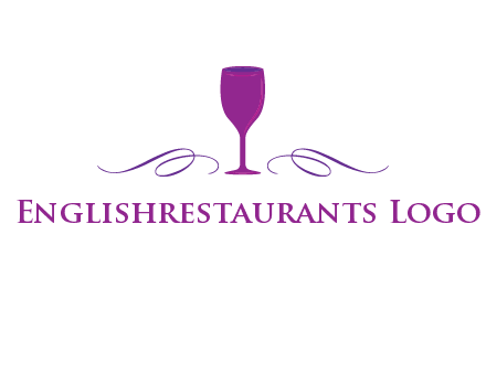 goblet with ribbons logo