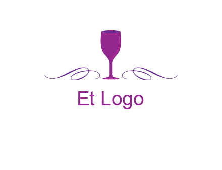 goblet with ribbons logo