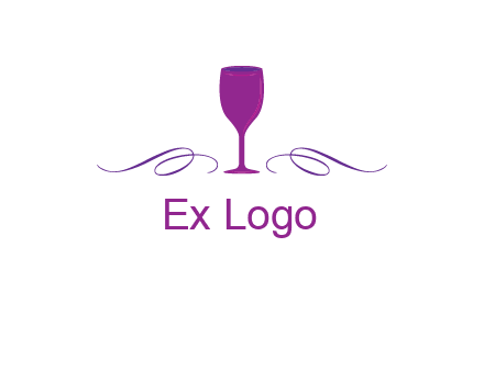goblet with ribbons logo