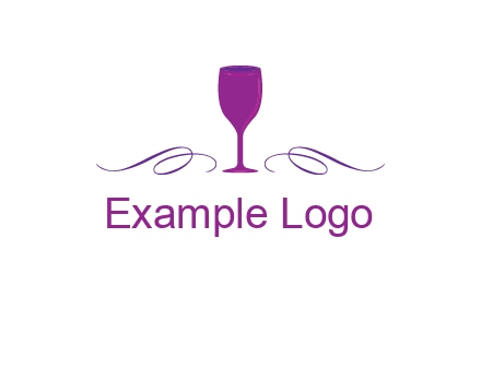 goblet with ribbons logo