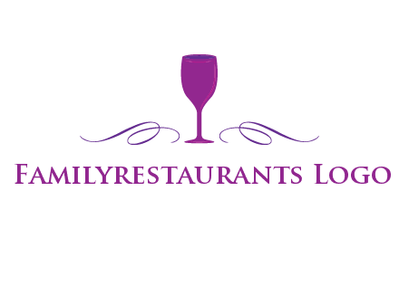 goblet with ribbons logo