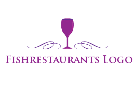goblet with ribbons logo