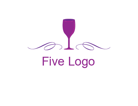 goblet with ribbons logo