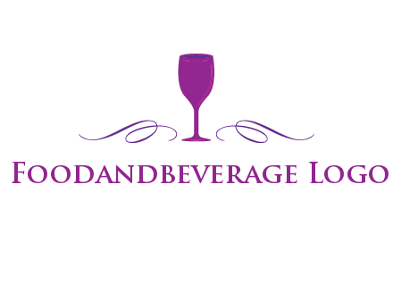 goblet with ribbons logo