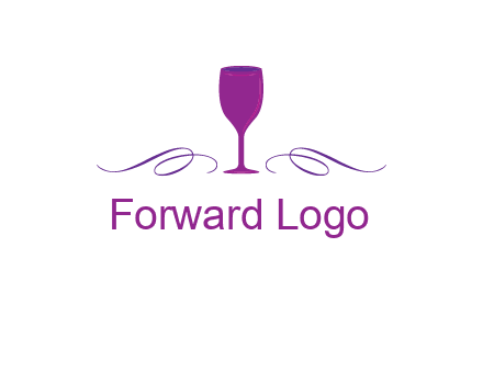 goblet with ribbons logo