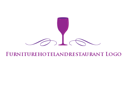 goblet with ribbons logo