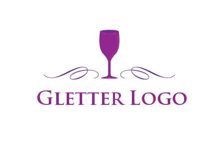 goblet with ribbons logo