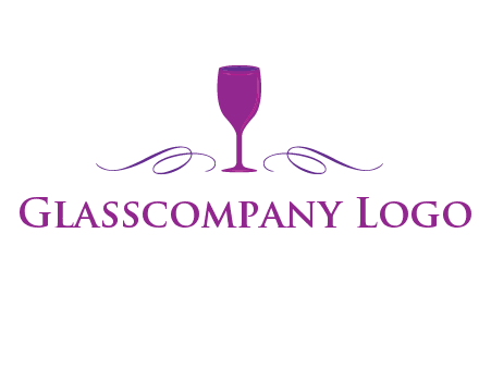 goblet with ribbons logo