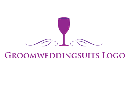 goblet with ribbons logo