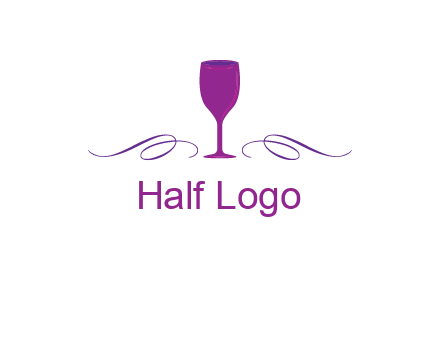 goblet with ribbons logo