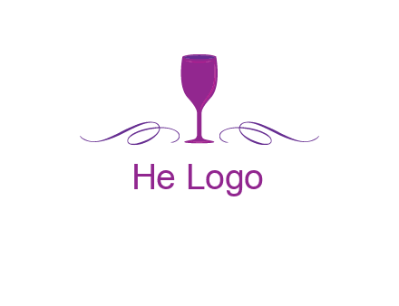 goblet with ribbons logo
