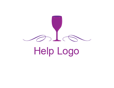 goblet with ribbons logo