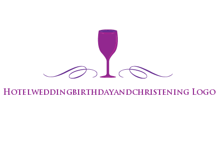 goblet with ribbons logo