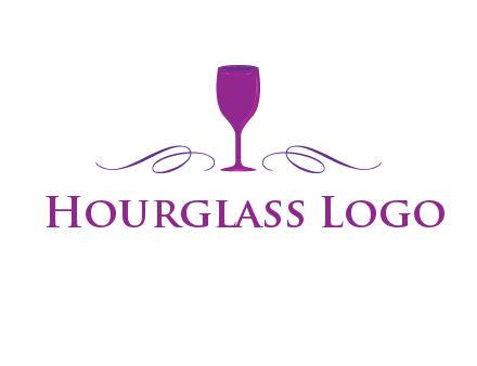 goblet with ribbons logo