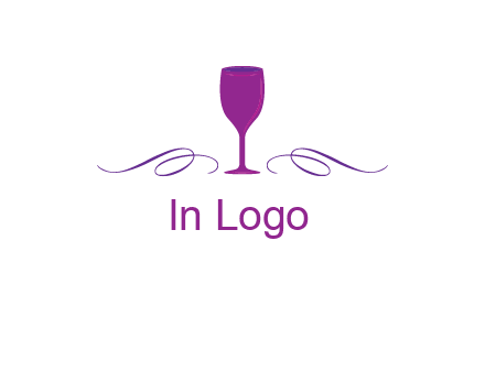 goblet with ribbons logo