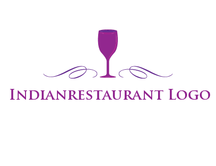 goblet with ribbons logo