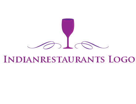 goblet with ribbons logo