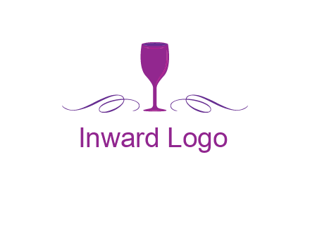 goblet with ribbons logo