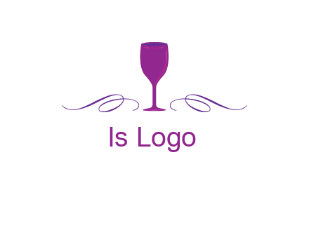 goblet with ribbons logo