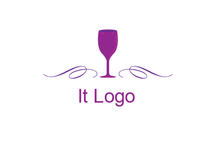 goblet with ribbons logo