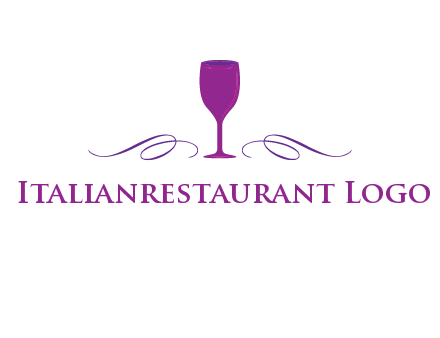 goblet with ribbons logo