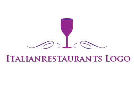 goblet with ribbons logo