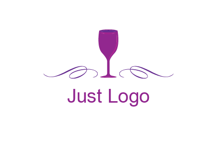 goblet with ribbons logo