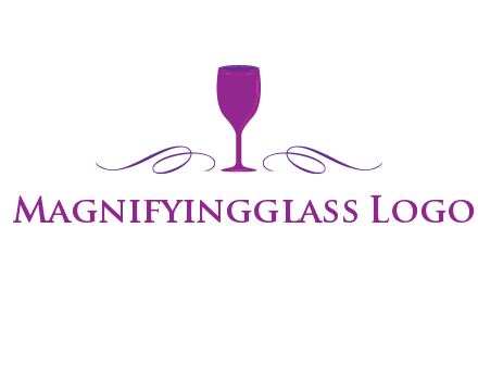 goblet with ribbons logo