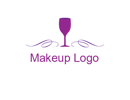 goblet with ribbons logo
