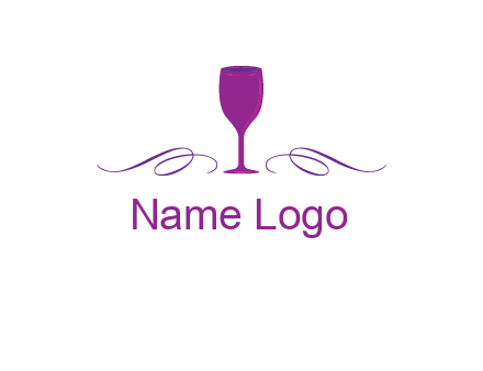 goblet with ribbons logo