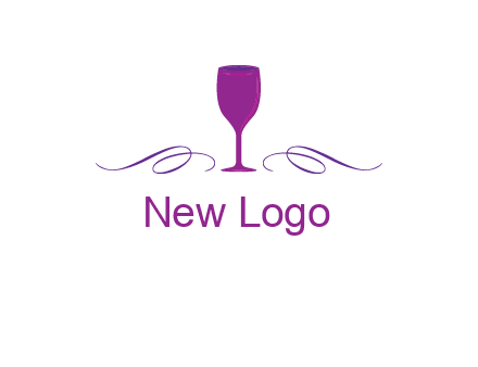 goblet with ribbons logo
