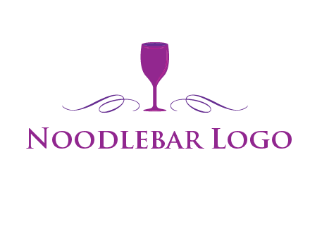 goblet with ribbons logo