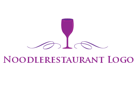 goblet with ribbons logo