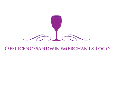 goblet with ribbons logo