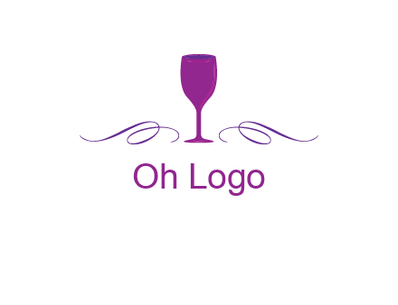 goblet with ribbons logo
