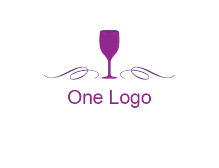 goblet with ribbons logo
