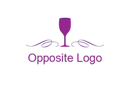 goblet with ribbons logo