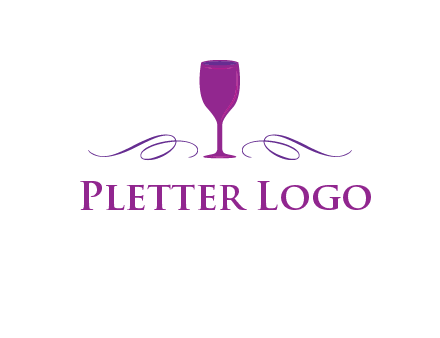 goblet with ribbons logo