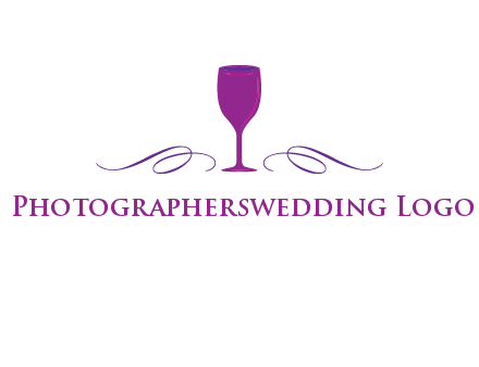 goblet with ribbons logo